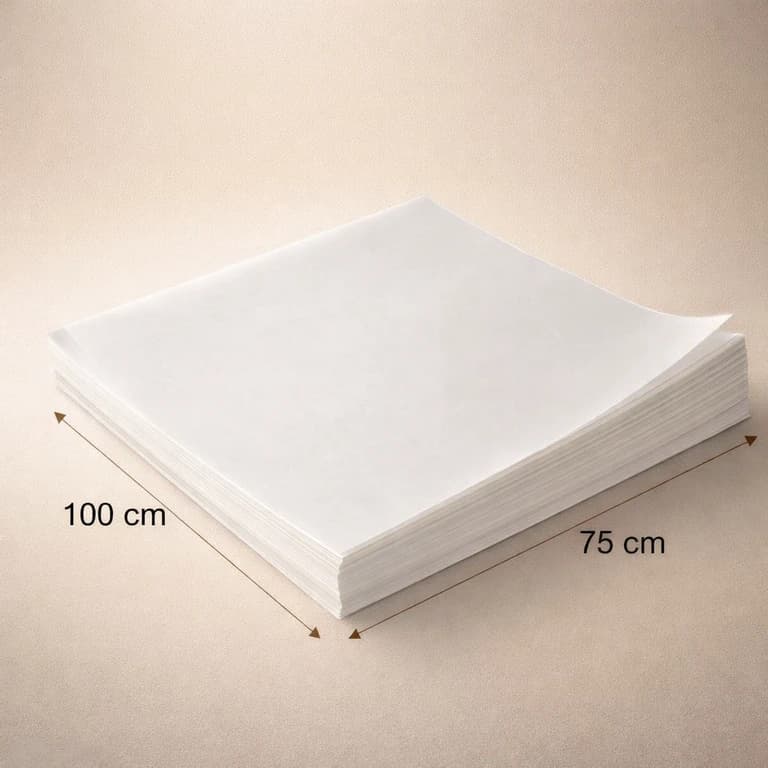 Resma Papel Mantequilla kit 7 anti humedad y antigrasa 500 Pliegos «100×75» 35 gramos