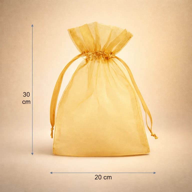 Bolsas de Organza Doradas 20 × 30 cm