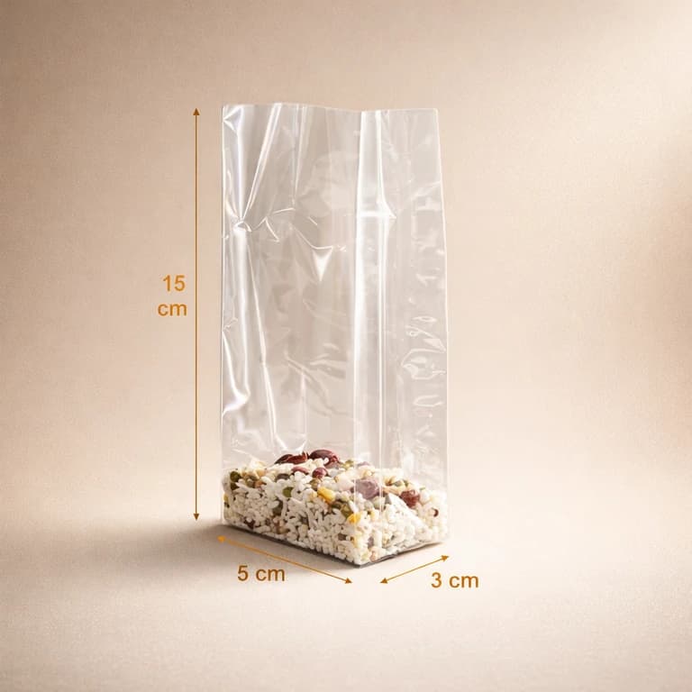 Bolsas de Celofán con Fondo de Cartón 5 × 15 × 3 cm