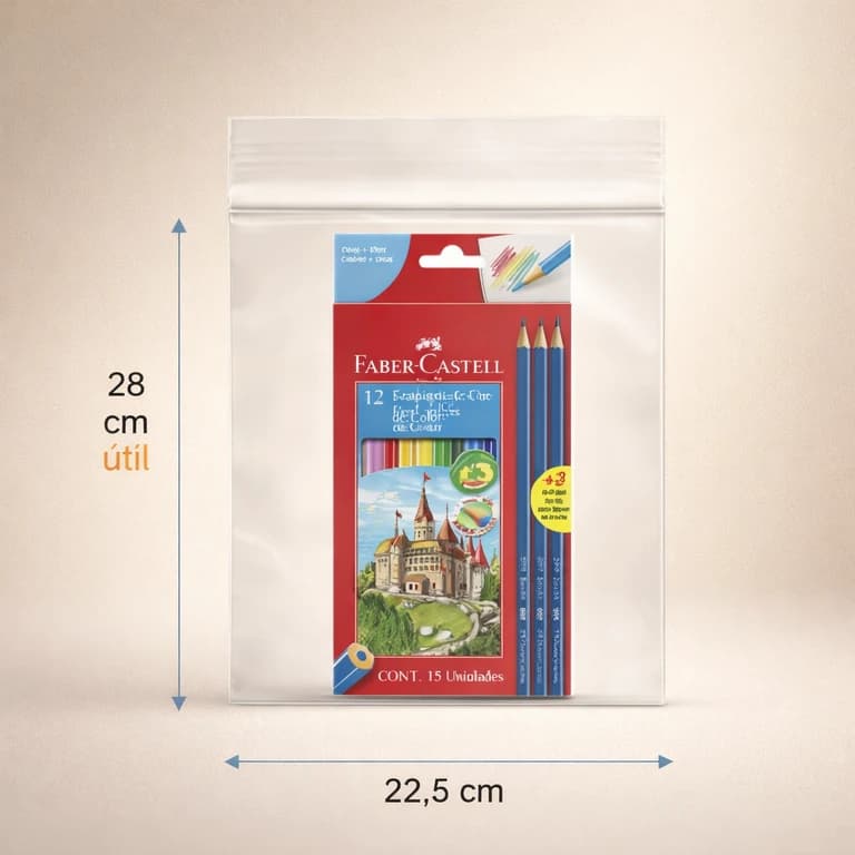 Bolsas Resellables Tipo Ziploc 22,5 × 28 cm