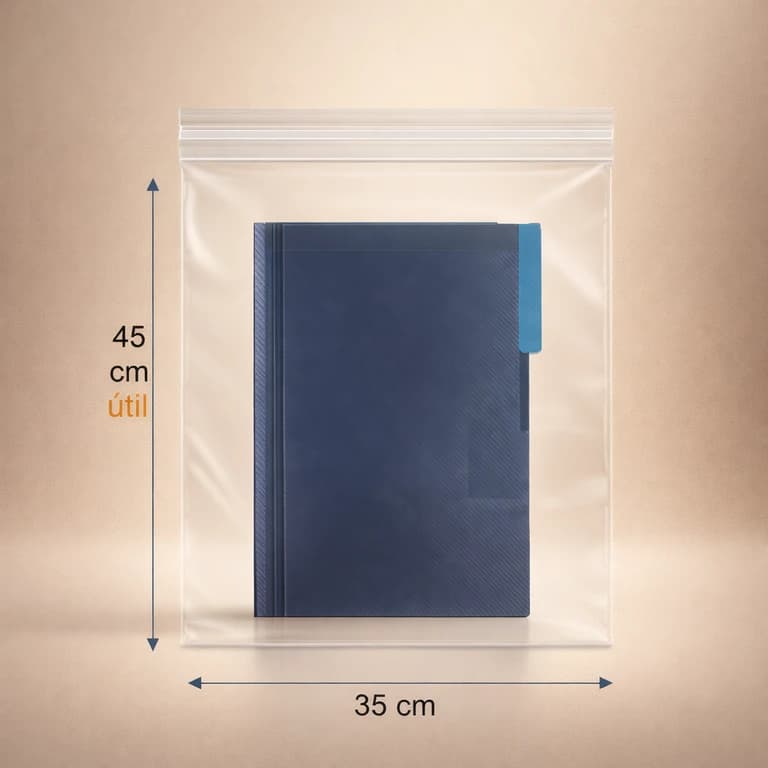 Bolsas Resellables Tipo Ziploc 35 × 45 cm