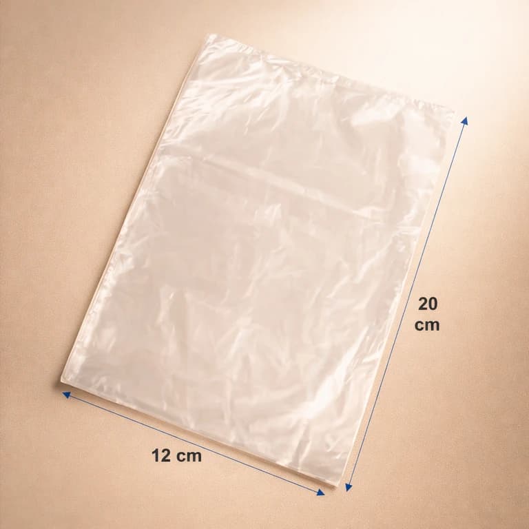 Bolsas de Polietileno Simple 25–30 Micrones 12 × 20 cm