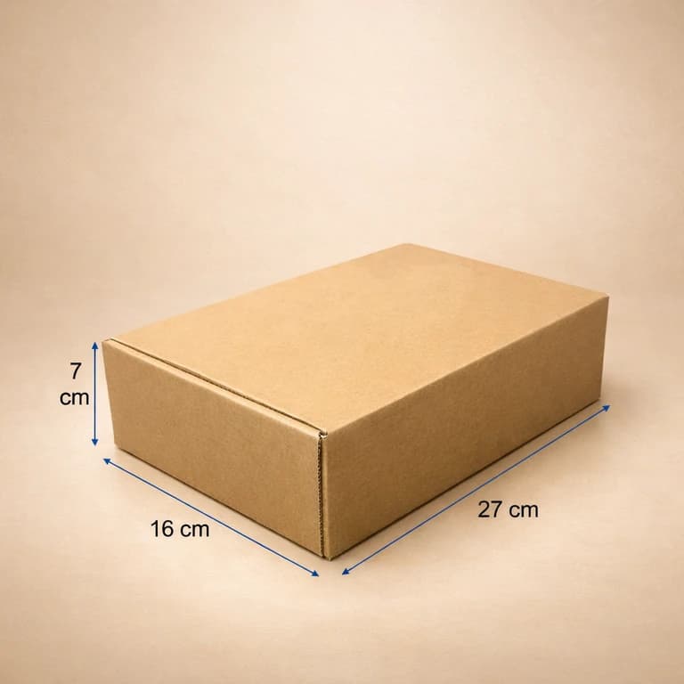 CAJA CARTON CORRIENTE AUTOARMABLE 27X16X07