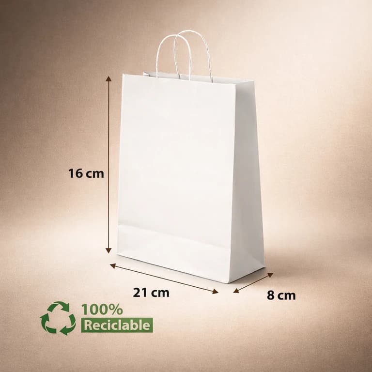 Bolsa blanca con manilla