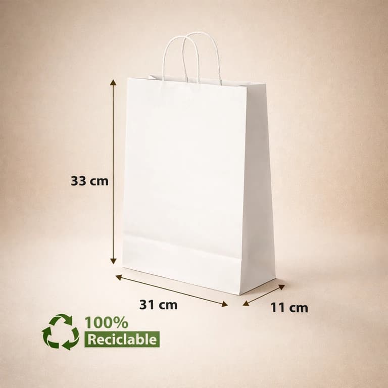 Bolsas blancas con manija