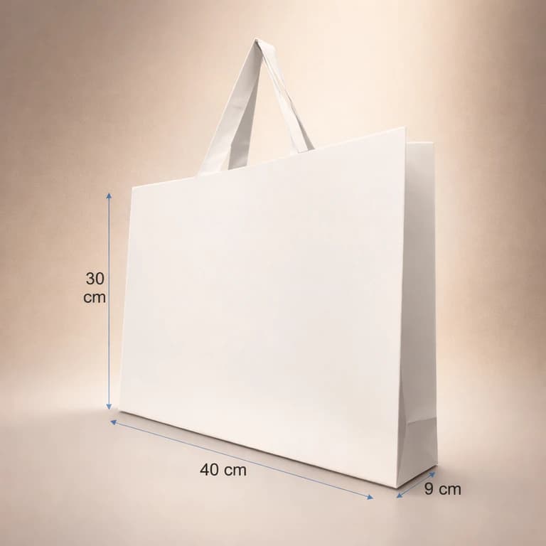 Bolsa premium blanca de gran formato