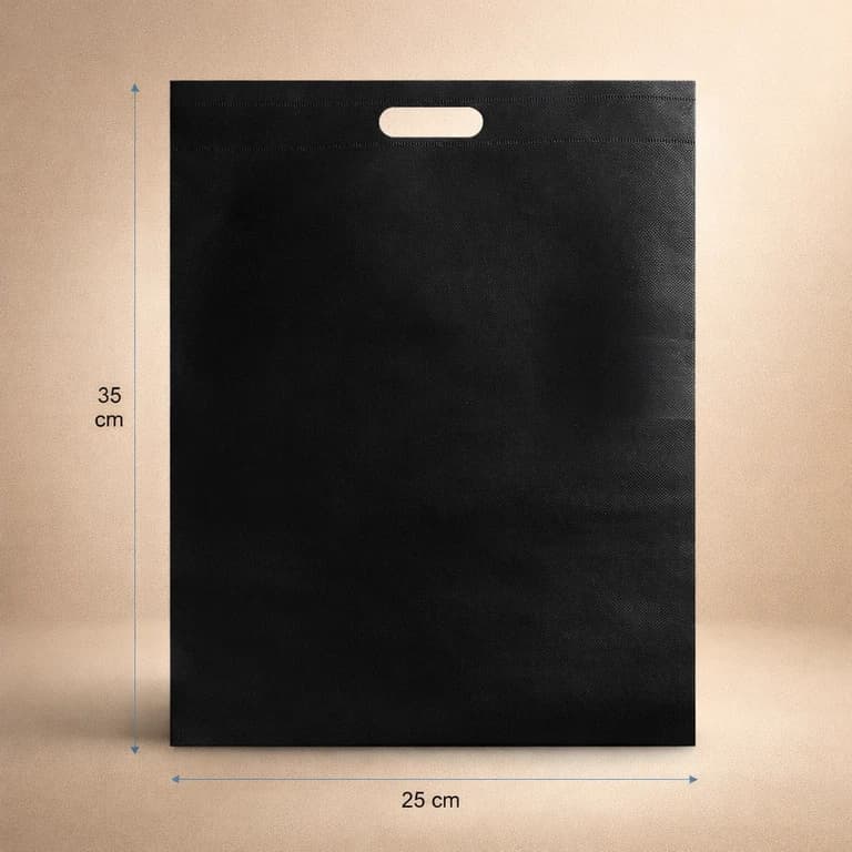 Bolsas Reutilizables de TNT Troquel 25 × 35 cm (3 kg máx.) Negro