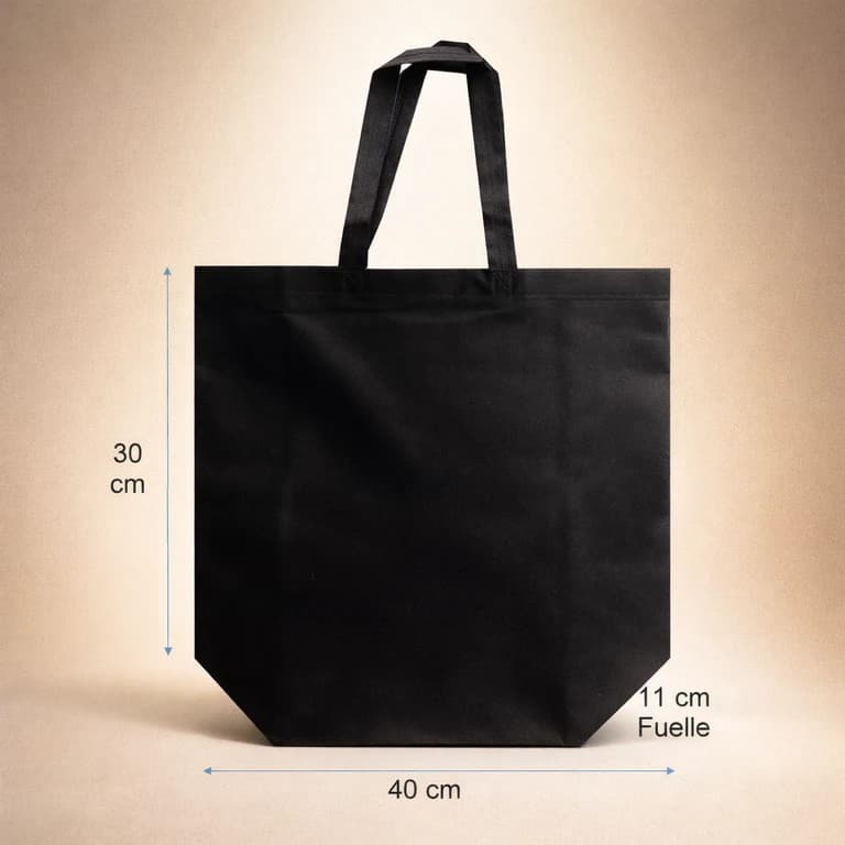 Bolsas Reutilizables de TNT Alta Resistencia 40 × 30 × 11 cm Negro