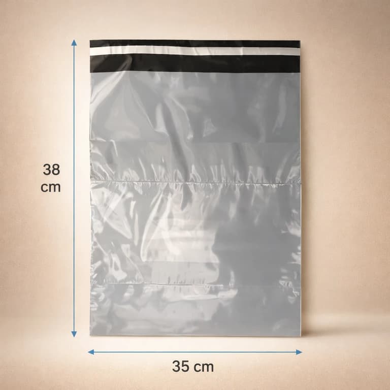 Bolsas Courier Grises 35 × 38 cm